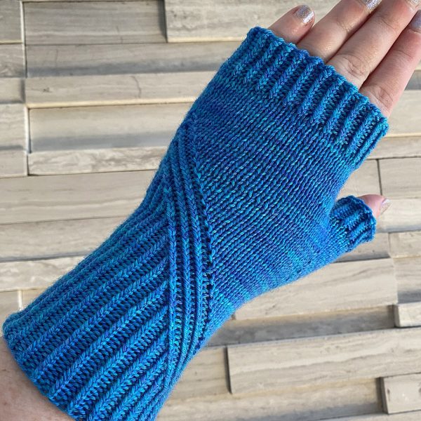 Emma knit her M1 mitt in Hedgehog Yarn Sock in Bali